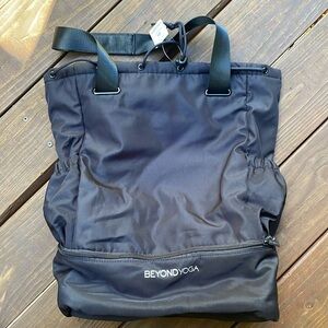Beyond Yoga - Black Convertible Gym Bag Backpack